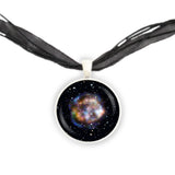 Cassiopeia A Supernova Remant in Constellation Cassiopeia X-Ray Space Pendant Necklace in Silver Tone