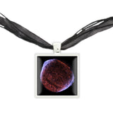 SN 1006 Supernova Remnant in the Constellation Lupus Space Pendant Necklace in Silver Tone