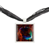 Oldest Recorded Supernova Remnant RCW 86 in the Constellation Circinus Space Pendant Necklace in Silver Tone