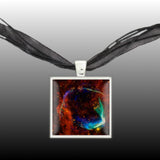 Oldest Recorded Supernova Remnant RCW 86 in the Constellation Circinus Space Pendant Necklace in Silver Tone