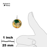 Man Kissing Woman From the Kiss Klimt Art Painting 3/4" Charm for Petite Pendant or Bracelet in Silver Tone