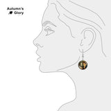 Love's Messenger Stillman Painting Dangle Earrings w/ 3/4" Art Charms in Silver Tone or Gold Tone