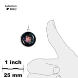 The Pinwheel Galaxy M101 in the Big Dipper Constellation Space 3/4" Charm for Petite Pendant or Bracelet in Silver Tone