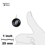 Bode's Galaxy M81 in the Constellation Ursa Major Space 3/4" Charm for Petite Pendant or Bracelet in Silver Tone
