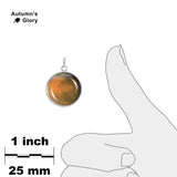 Rusty Red Planet Mars Solar System 3/4" Charm for Petite Pendant or Bracelet in Silver Tone
