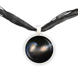 Merging Mice Galaxies NGC 4676 in the Constellation Coma Berenices Space 1" Pendant Necklace Silver Tone