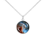 Monkey Head Nebula in the Constellation Orion Space 3/4" Charm for Petite Pendant or Bracelet in Silver Tone