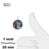 Monkey Head Nebula in the Constellation Orion Space 3/4" Charm for Petite Pendant or Bracelet in Silver Tone