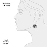 Moon of Earth Dangle Earrings with 3/4" Solar System Space Charms in Silver Tone