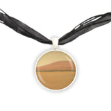 Aeolis Mons or Mount Sharp Mountain on Planet Mars Solar System 1" Pendant Necklace in Silver Tone