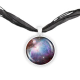 The Orion Nebula in the Constellation Sagittarius Space 1" Round Pendant Necklace in Silver Tone