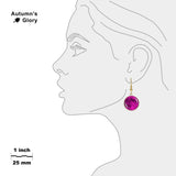 The Pink Moon of Earth Solar System Dangle Earrings w/ 3/4" Charms in Silver Tone or Gold Tone