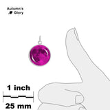 The Pink Moon of Earth Solar System 3/4" Charm for Petite Pendant or Bracelet in Silver Tone or Gold Tone