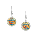Pisces the Fish Astrological Sign in the Zodiac Illustration Dangle Earrings w/ 3/4" Charms in Silver Tone or Gold Tone