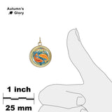 Pisces the Fish Astrological Sign in the Zodiac Illustration 3/4" Charm for Petite Pendant or Bracelet in Silver Tone or Gold Tone