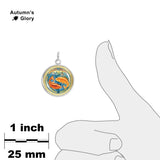 Pisces the Fish Astrological Sign in the Zodiac Illustration 3/4" Charm for Petite Pendant or Bracelet in Silver Tone or Gold Tone