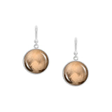 Dwarf Planet Pluto w/ Heart Surface Feature Solar System Space Dangle Earrings w/ 3/4" Charms in Silver Tone