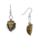 Spicy Slice of Pumpkin Pie Earrings in Silver Tone, Holidays, Halloween, Thanksgiving, Autumn