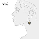 Spicy Slice of Pumpkin Pie Earrings in Silver Tone, Holidays, Halloween, Thanksgiving, Autumn