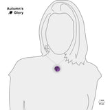 The Purple Moon of Earth Solar System 1" Pendant Necklace in Silver Tone