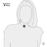 The Purple Moon of Earth Solar System 1" Pendant Necklace in Silver Tone