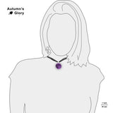The Purple Moon of Earth Solar System 1" Pendant Necklace in Silver Tone