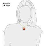 White & Red Anemone Flowers Windflowers Renoir Art Painting 1" Pendant Cable Chain Necklace Silver Tone or Gold Tone
