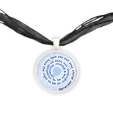 Remember Always That You Not Only Have ... Eleanor Roosevelt Quote Spiral 1" Pendant Necklace Silver Tone