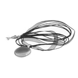Character Develops Itself in the Stream of Life Goethe Quote Spiral 1" Pendant Necklace in Silver Tone
