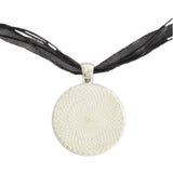 There Is No Road of Flowers Leading to Glory Fontaine Quote Moon 1" Pendant Necklace Silver Tone