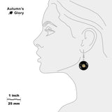 Planet Saturn Solar System Space Dangle Earrings w/ 3/4" Charms in Silver Tone