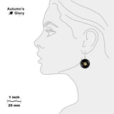 Planet Saturn Solar System Space Dangle Earrings w/ 3/4" Charms in Silver Tone