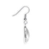 Black Panther White Outline On Black Illustration Dangle Earrings 3/4" Artwork Charms in Silver Tone or Gold Tone
