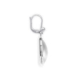 Great Dog Constellation Canis Major Illustration Dangle Earrings w/ 3/4" Space Charms in Silver Tone