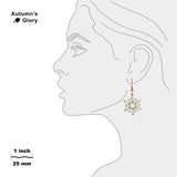 Glittery White Snowflake Earrings in Gold Tone, Celebrate the Holidays, Christmas, New Years, Winter