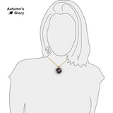 Starburst Cluster NGC 3603 in the Constellation Carina Space 1" Pendant Chain Necklace in Silver Tone