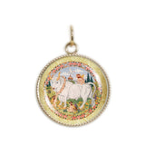 Taurus the Bull Astrological Sign in the Zodiac Illustration 3/4" Charm for Petite Pendant or Bracelet in Silver Tone or Gold Tone