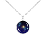 Taurus Constellation Illustration 3/4" Charm for Petite Pendant or Bracelet in Silver Tone