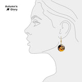 The Love Potion w/ Witch & Lovers De Morgan Painting Dangle Earrings w/ 3/4" Art Charms in Silver Tone or Gold Tone
