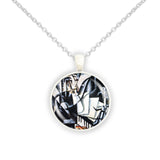 For Music Lovers The Pianist Lyubov Popova Art Painting 1" Pendant Cable Chain Necklace in Silver Tone or Gold Tone