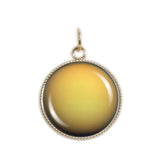 Citrus Orange Titan Moon of Planet Saturn Solar System 3/4" Charm for Petite Pendant or Bracelet in Silver Tone or Gold Tone