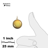 Citrus Orange Titan Moon of Planet Saturn Solar System 3/4" Charm for Petite Pendant or Bracelet in Silver Tone or Gold Tone