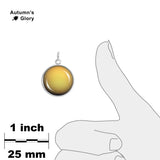 Citrus Orange Titan Moon of Planet Saturn Solar System 3/4" Charm for Petite Pendant or Bracelet in Silver Tone or Gold Tone
