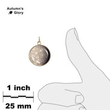 Titania Moon of Planet Uranus Solar System 3/4" Charm for Petite Pendant or Bracelet in Silver Tone or Gold Tone