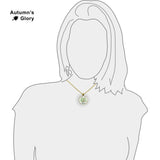 I Love My Mom Tree of Life Sentiment Folk Art 1" Pendant Cable Chain Necklace in Silver Tone or Gold Tone