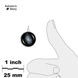 Triangulum Galaxy in the Constellation Triangulum Space 3/4" Charm for Petite Pendant or Bracelet in Silver Tone