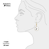 Tufted Titmouse Bird Color Pencil Drawing Style Dangle Earrings w/ 3/4" Charms in Silver Tone or Gold Tone