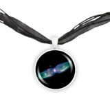 Twin Jet Nebula in the Constellation Ophiuchus Space 1" Pendant Necklace in Silver Tone