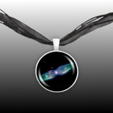 Twin Jet Nebula in the Constellation Ophiuchus Space 1" Pendant Necklace in Silver Tone