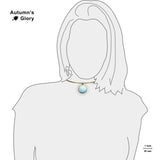 Planet Uranus Solar System Space 1" Pendant Necklace in Gold Tone